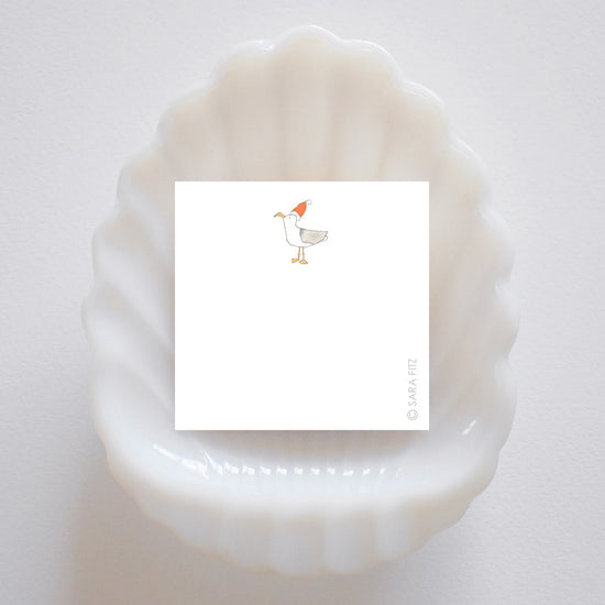 Santa Seagull Notelet by Sara Fitz