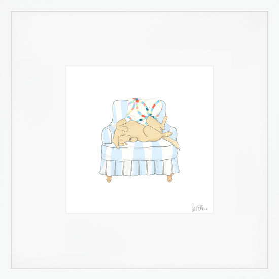 Pup in Chair Art Print