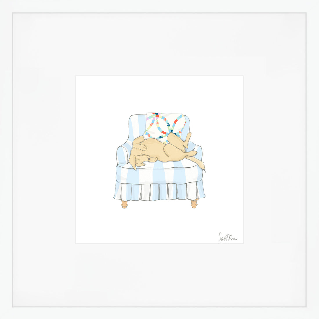 Pup in Chair Art Print