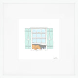 Pup in Window Art Print