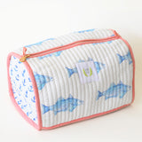Cosmetic Pouch, Blue Fish