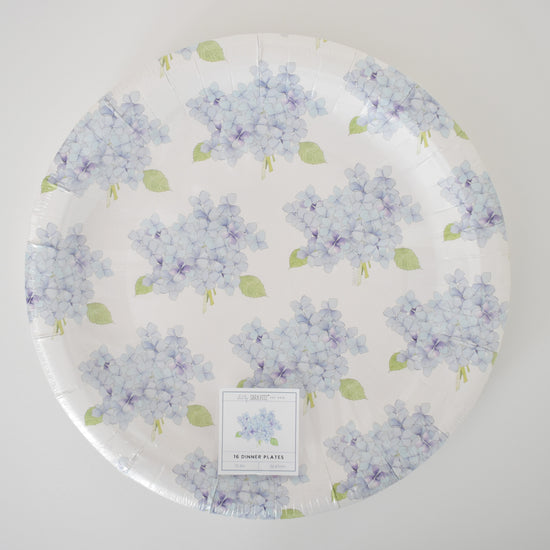 Hydrangea Paper Dinner Plates
