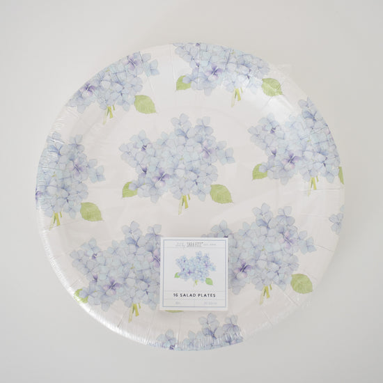 Hydrangea Paper Salad Plates