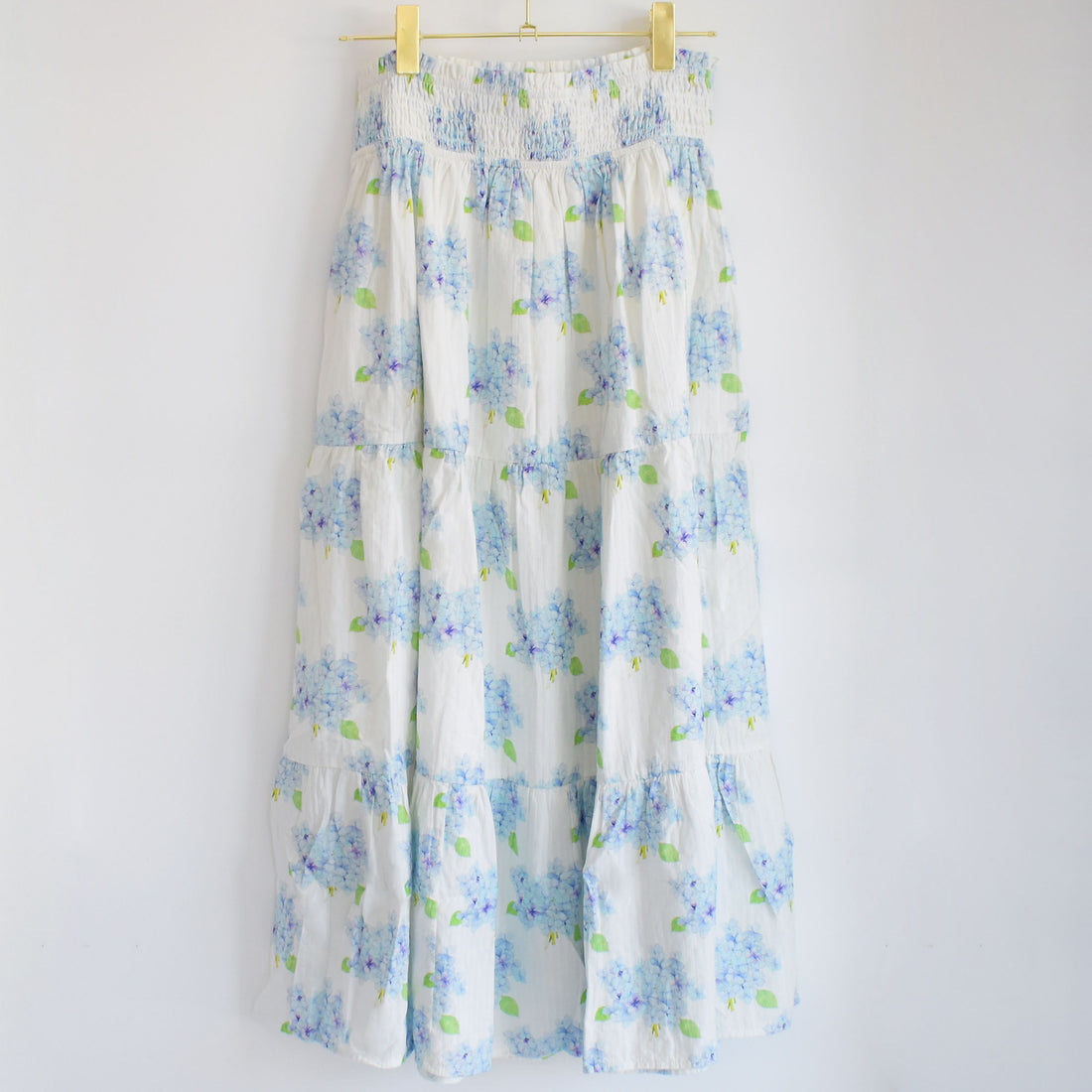 Tiered Maxi Skirt, Hydrangea – Sara Fitz