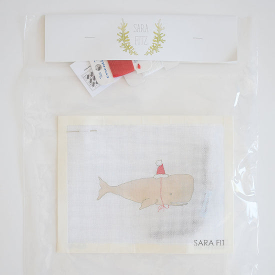 Santa Whale Needlepoint