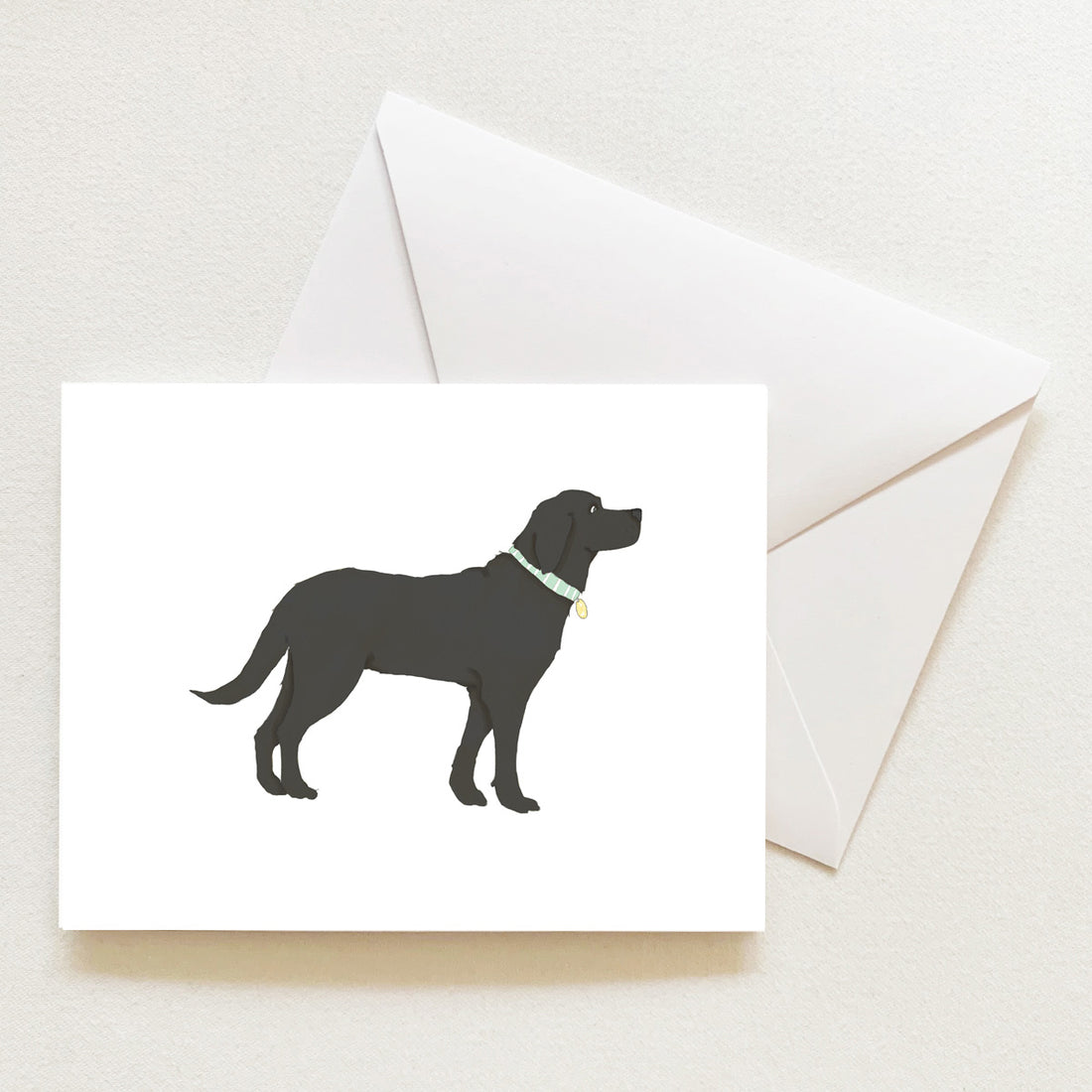 Black Pup Note Card
