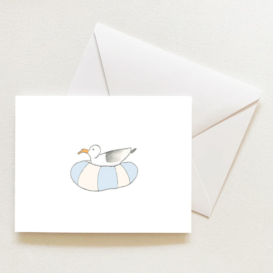 Floating Gull Note Card