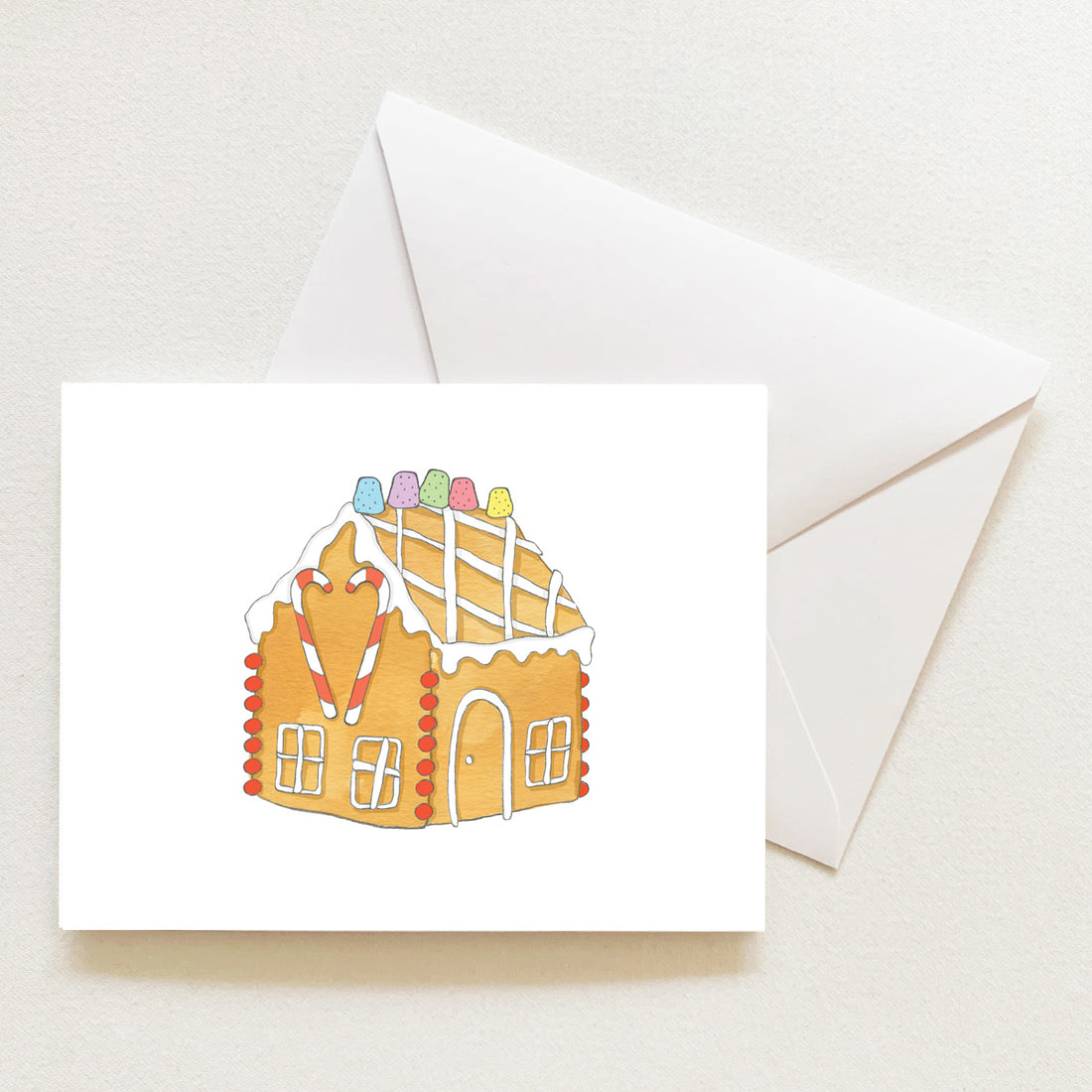 Gingerbread Cottage Note Card