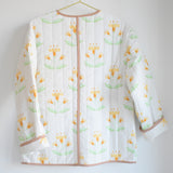 Sherbet Block Print Quilted Jacket