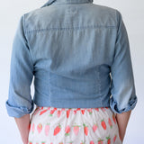 Button-Down Skirt, Strawberry