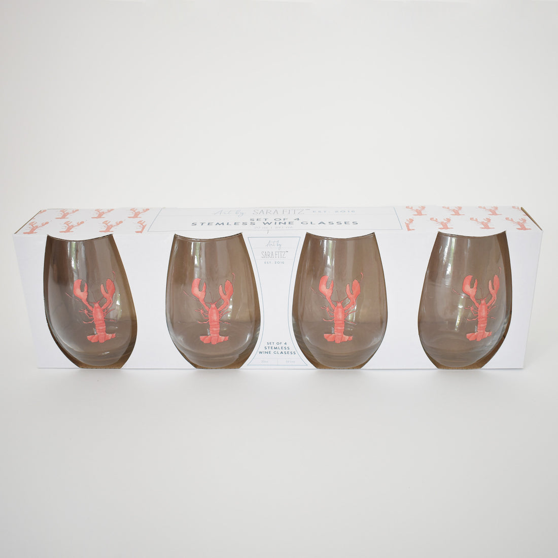 Stemless Wine Glasses, Lobster