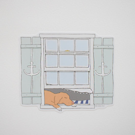 Pup in a Window Sticker