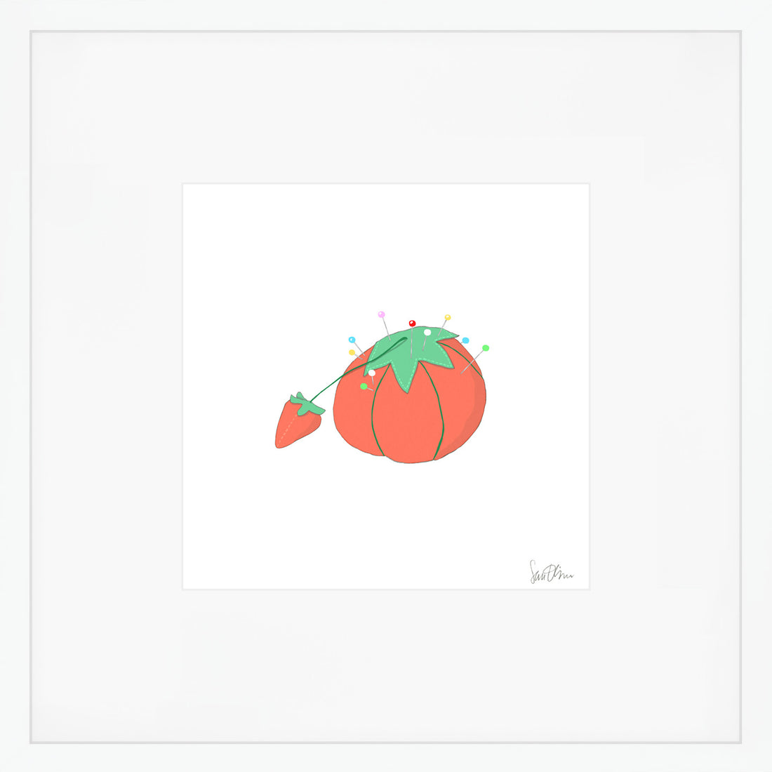 Tomato Pincushion Art Print