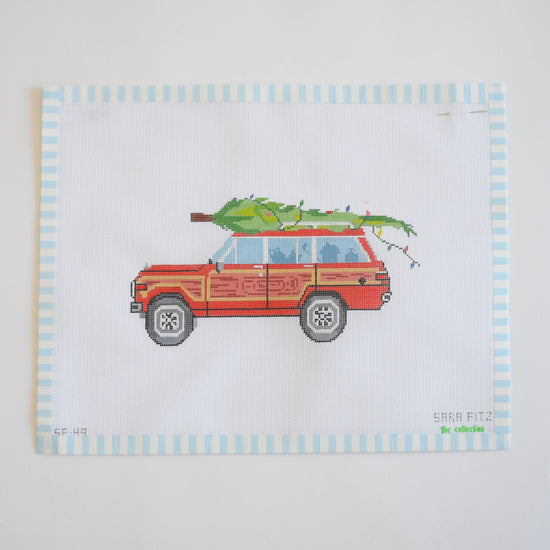 Tree Topped Wagon Needlepoint