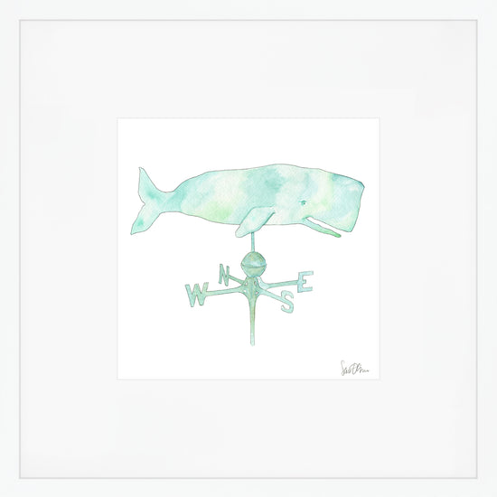 Whale Weathervane Art Print