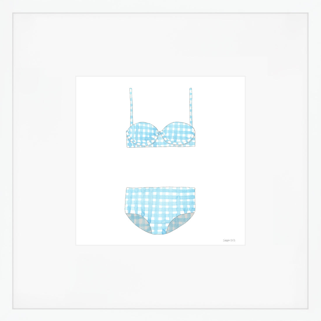 Two-Piece, Gingham Art Print