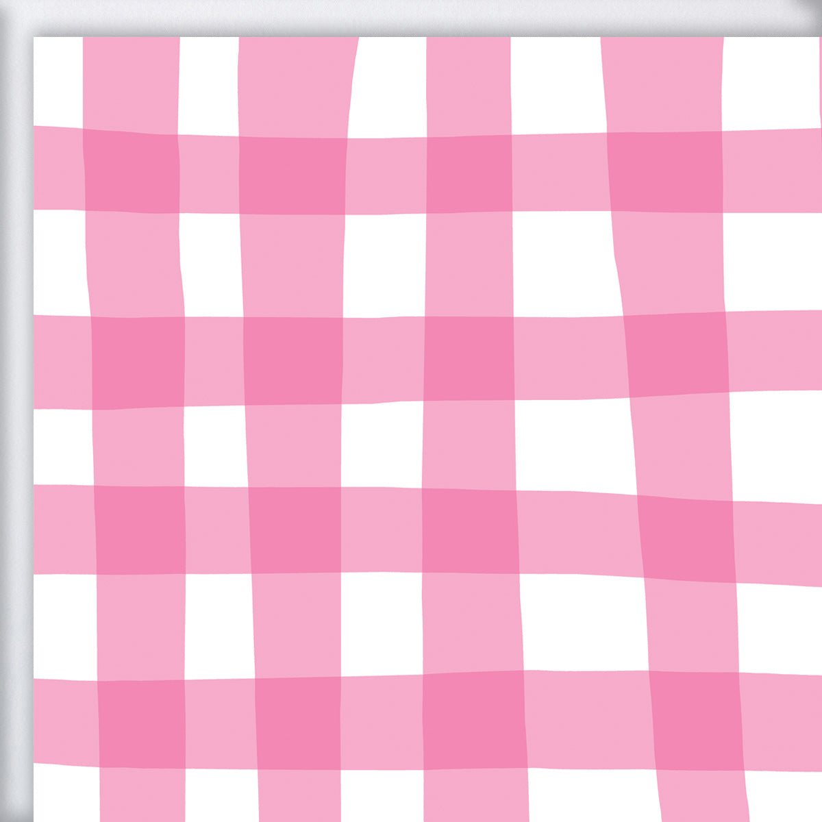 Pink Check Gift Wrap Sara Fitz Wind Powered Print