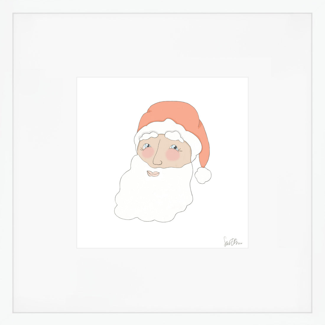 Jolly Santa Art Print
