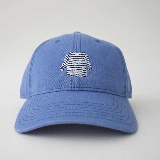 Striped Shirt Hat, Slate Blue