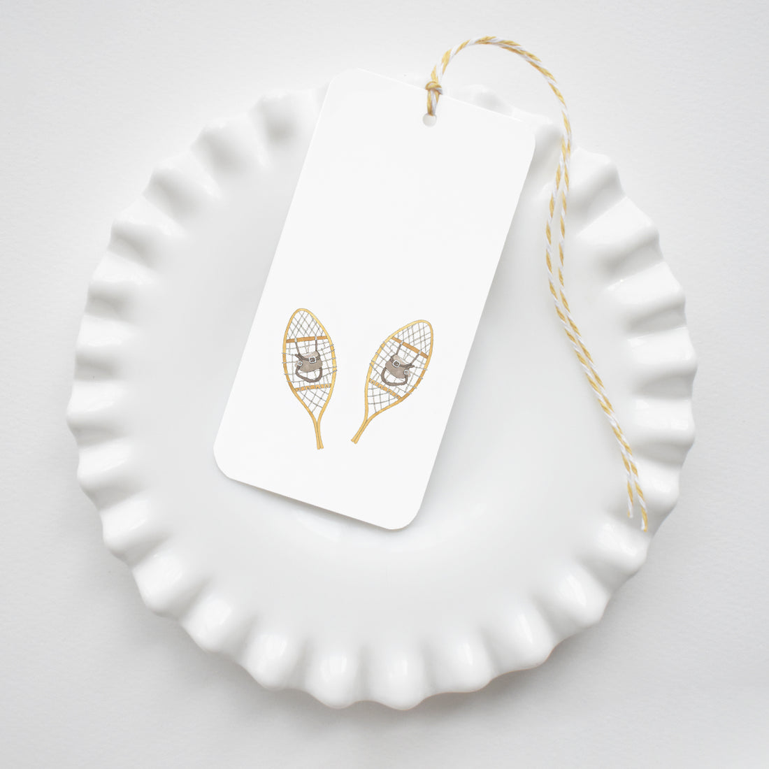Snow Shoe Tags by Sara Fitz